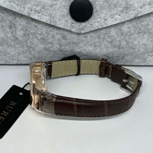 Burei S-13001L Men's Brown Leather Strap Analog Dial Quartz Wrist Watch JNA56 - Picture 9 of 13